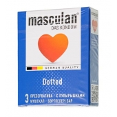 Презервативы с пупырышками Masculan Dotted - 3 шт. - Masculan - купить с доставкой в Ногинске