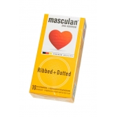 Презервативы с колечками и пупырышками Masculan Ribbed+Dotted - 10 шт. - Masculan - купить с доставкой в Ногинске