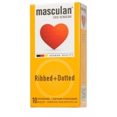 Презервативы с колечками и пупырышками Masculan Ribbed+Dotted - 10 шт. - Masculan - купить с доставкой в Ногинске