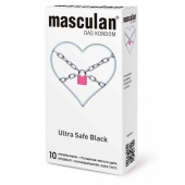 Ультрапрочные презервативы Masculan Ultra Safe Black - 10 шт. - Masculan - купить с доставкой в Ногинске