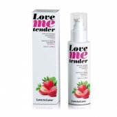 Съедобное согревающее массажное масло Love Me Tender Strawberry с ароматом клубники - 100 мл. - Love to Love - купить с доставкой в Ногинске