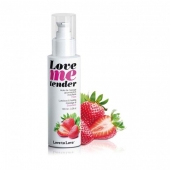 Съедобное согревающее массажное масло Love Me Tender Strawberry с ароматом клубники - 100 мл. - Love to Love - купить с доставкой в Ногинске