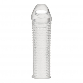Текстурированная насадка на пенис Clear Textured Penis Enhancing Sleeve Extension - 16,5 см. - BlueLine - в Ногинске купить с доставкой