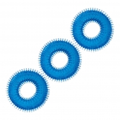Комплект из трех голубых колец для эрекции 3-Pack Ultra-Stim Stretch Cock Rings - BlueLine - в Ногинске купить с доставкой
