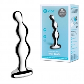 Стальной анальный фаллоимитатор для простаты Stainless Steel Anal Beads - 13 см. - b-Vibe - в Ногинске купить с доставкой