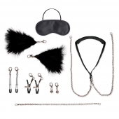 Большой эротический набор из 12 предметов Interchangeable Collar   Nipple Clips Set - Lux Fetish - купить с доставкой в Ногинске