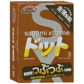 Презервативы Sagami Xtreme FEEL UP с точечной текстурой и линиями прилегания - 3 шт. - Sagami - купить с доставкой в Ногинске