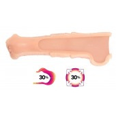 Телесная фантазийная насадка на член Cock Sleeve Size L - KOKOS - в Ногинске купить с доставкой