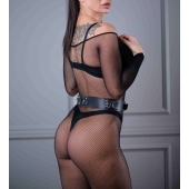 Черный кожаный пояс Sex Game - БДСМ Арсенал - купить с доставкой в Ногинске