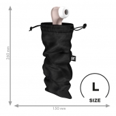 Черный мешочек для хранения игрушек Treasure Bag L - Satisfyer - купить с доставкой в Ногинске