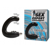 Чёрный массажёр простаты серии Sex Expert - Sex Expert - в Ногинске купить с доставкой