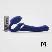 Синий безремневой страпон Multi Orgasm Size M с клиторальной стимуляцией - Strap-on-me - купить с доставкой в Ногинске