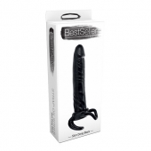 Чёрная насадка-фаллос для двойного проникновения INFLATABLE DILDO SLIM DONG  - 13,5 см. - Toyz4lovers - в Ногинске купить с доставкой