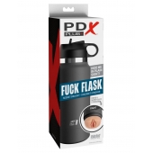 Серый мастурбатор в виде бутылки F*ck Flask - Pipedream - в Ногинске купить с доставкой