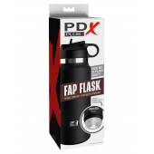 Черный мастурбатор в виде бутылки Fap Flask - Pipedream - в Ногинске купить с доставкой