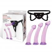 Тренировочный набор с тремя насадками Pegging Training Set - Lux Fetish - купить с доставкой в Ногинске