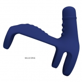 Синяя вибронасадка на пенис Vibrating Penis Sling - Baile - в Ногинске купить с доставкой