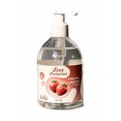 Лубрикант на водной снове Love Protection Strawberry с ароматом клубники - 300 мл. - Lola Games - купить с доставкой в Ногинске
