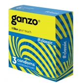 Классические презервативы с обильной смазкой Ganzo Classic - 3 шт. - Ganzo - купить с доставкой в Ногинске