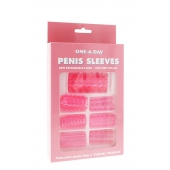 Набор из 7 розовых насадок на пенис ONE-A-DAY PENIS SLEEVES PINK - Seven Creations - в Ногинске купить с доставкой