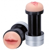 Двусторонний мастурбатор REALSTUFF 2 IN 1 HUMMER MOUTH   VAGINA - ротик и вагина - Dream Toys - в Ногинске купить с доставкой