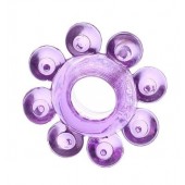 Мягкая фиолетовая гелевая насадка - Toyfa Basic - в Ногинске купить с доставкой