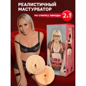 Двусторонний мастурбатор Lola Taylor - 22 см. - ФлешНаш - в Ногинске купить с доставкой