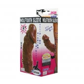 Коричневая насадка на пенис Wolftooth Sleeve - 13 см. - Baile - в Ногинске купить с доставкой