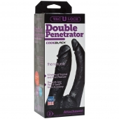 Черная насадка-фаллоимитатор для двойной стимуляции Double Penetrator - 16 см. - Doc Johnson - купить с доставкой в Ногинске