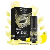 Съедобный жидкий вибратор Dual Vibe! со вкусом лимонного джина с тоником - 15 мл. - ORGIE - купить с доставкой в Ногинске