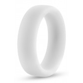 Белое люминесцентное эрекционное кольцо Silicone Glo Cock Ring - Blush Novelties - в Ногинске купить с доставкой