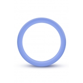 Голубое люминесцентное кольцо Silicone Glo Cock Ring - Blush Novelties - в Ногинске купить с доставкой