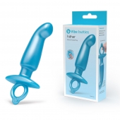 Голубая анальная пробка для массажа простаты Hither Silicone Prostate Plug - 14,3 см. - b-Vibe - в Ногинске купить с доставкой