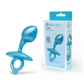 Голубая анальная пробка для массажа простаты Bulb Silicone Prostate Plug - 10,7 см. - b-Vibe - в Ногинске купить с доставкой
