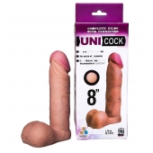Фаллическая насадка для страпона UNICOCK 8  - 20 см. - LOVETOY (А-Полимер) - купить с доставкой в Ногинске
