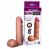 Фаллическая насадка для страпона UNICOCK 8  - 20 см. - LOVETOY (А-Полимер) - купить с доставкой в Ногинске