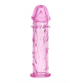 Розовая насадка фаллической формы - 12,5 см. - A-toys - в Ногинске купить с доставкой