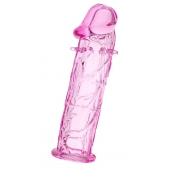Розовая насадка фаллической формы - 12,5 см. - A-toys - в Ногинске купить с доставкой