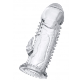 Прозрачная насадка на пенис с шипиками и коготком - 13,5 см. - A-toys - в Ногинске купить с доставкой