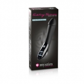 Вибратор с электростимуляцией Tickling Truman Black Edition - 27 см. - MyStim - купить с доставкой в Ногинске