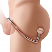 Кольцо на пенис с анальным стимулятором Stainless Steel Anal Hook   Cock Ring - BlueLine - в Ногинске купить с доставкой