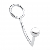 Кольцо на пенис с анальным стимулятором Stainless Steel Anal Hook   Cock Ring - BlueLine - в Ногинске купить с доставкой