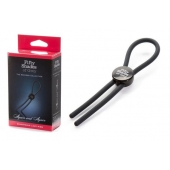 Тёмно-серое эрекционное кольцо с зажимом Again and Again Adjustable Cock Ring - Fifty Shades of Grey - в Ногинске купить с доставкой