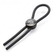 Тёмно-серое эрекционное кольцо с зажимом Again and Again Adjustable Cock Ring - Fifty Shades of Grey - в Ногинске купить с доставкой