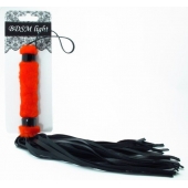 Нежная плеть с красным мехом BDSM Light - 43 см. - БДСМ Арсенал - купить с доставкой в Ногинске