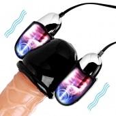 Черная стимулирующая насадка для головки полового члена Multi Speed Vibrating Penis Head Teaser - XR Brands - в Ногинске купить с доставкой