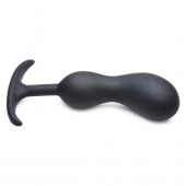 Черный массажер простаты с утяжелителями Premium Silicone Weighted Prostate Plug Large - 18,8 см. - XR Brands - в Ногинске купить с доставкой