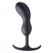 Черный массажер простаты с утяжелителями Premium Silicone Weighted Prostate Plug Large - 18,8 см. - XR Brands - в Ногинске купить с доставкой