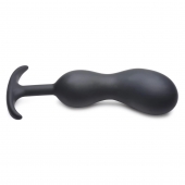 Черный массажер простаты с утяжелителями Premium Silicone Weighted Prostate Plug XL - 20,8 см. - XR Brands - в Ногинске купить с доставкой