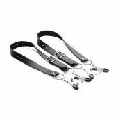 Ремни с зажимами для половых губ Spread Labia Spreader Straps with Clamps - XR Brands - купить с доставкой в Ногинске